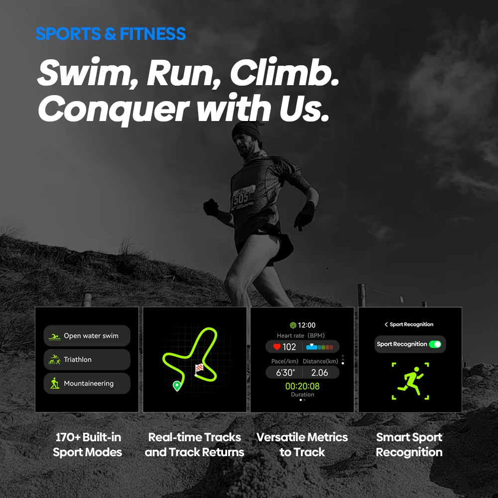 Stratos 2 Ultra GPS Smart Watch - Advanced Dual-Band GNSS, Built-In Compass, Barometric Altimeter & Voice Calling - 10 ATM Water Resistant