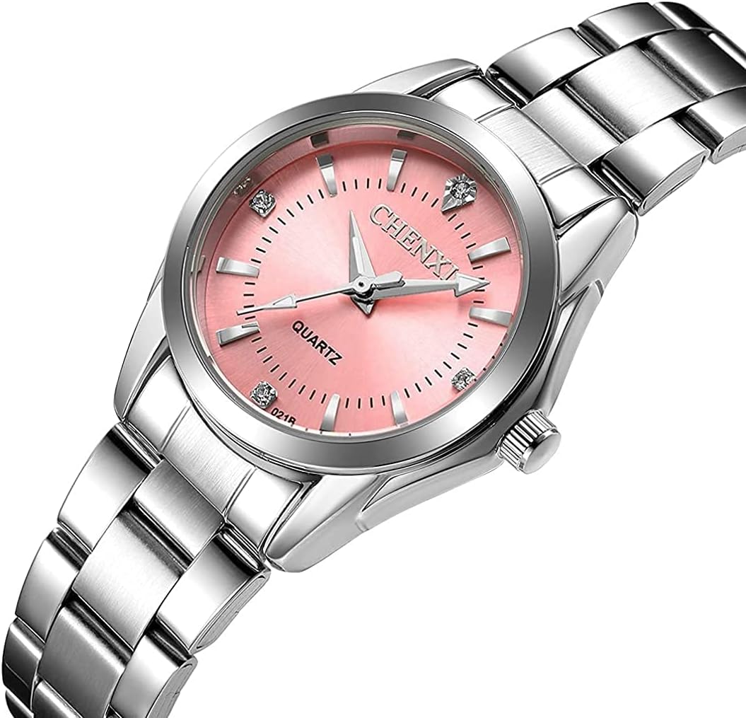 Women's Analog Quartz Silver Stainless Steel Luminous Waterproof Dress Watch