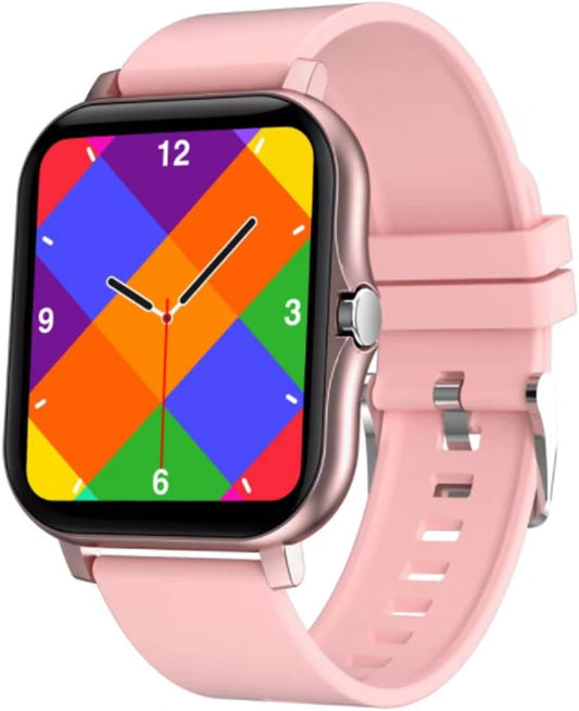Smart Fitness Tracker Watch for Android/Ios - IP68, .Heart Rate/Blood Oxygen/Sleep Monitoring, 8 Sports Modes, Breath Training, Weather Updates - 1.69-Inch Display for Men and Women (Rose Gold)